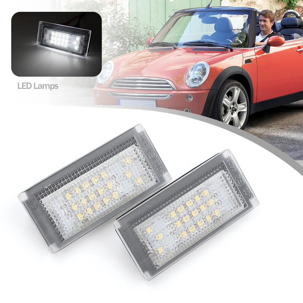 For Mini Cooper R50 02-06 R52 04-08 R53 02-06 LED Number License Plate  Light Lamps CANBUS No Error Car Styling