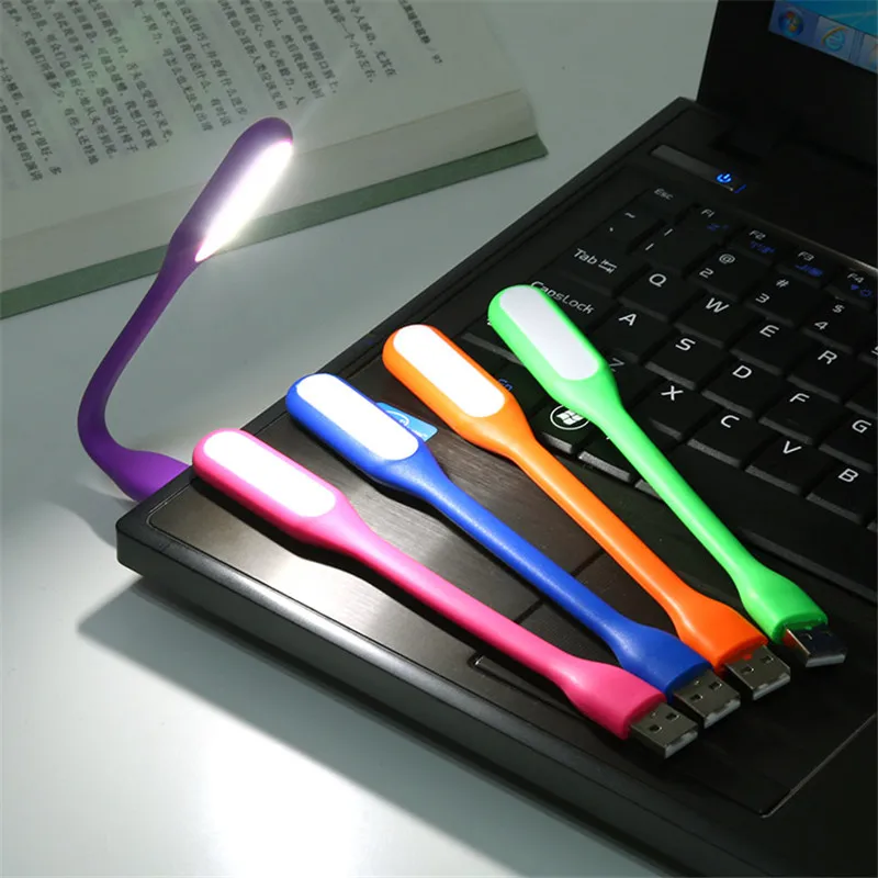 Orange Flexible Portable USB LED Light Mini Lamp for Computer Laptop Notebook PC Power Bank Mini USB Protect Eye Computer Lights 