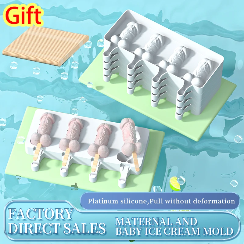 3D-Penis-Shaped-Mold-Silicone-Ice-Cream-Forms-Popsicle-Molds-Food-Grade ...