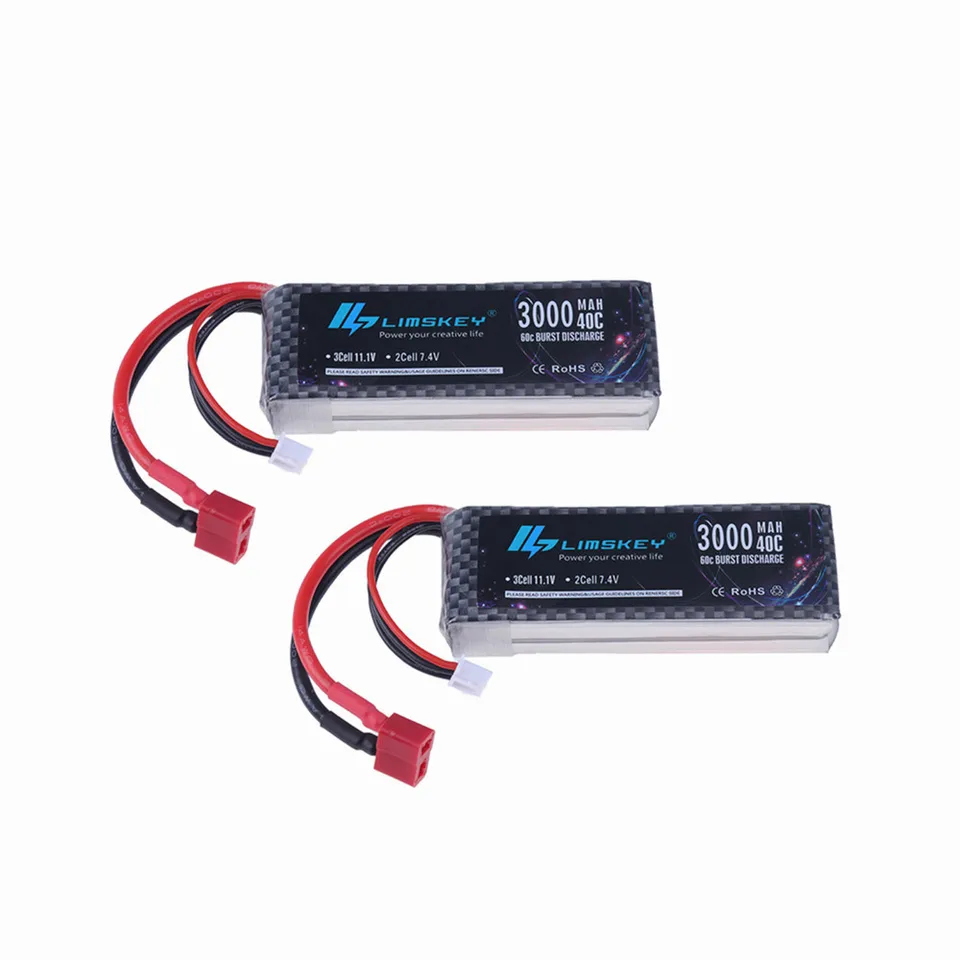 Batteria LiPo 7.4V 2200mAh Per Drone MJX Bugs 5W, JJRC X5 Pro E Compatibili – Stabile, Leggera E Con Gestione Intelligente, Disponibile In Set Da 1/2/5 Pezzi