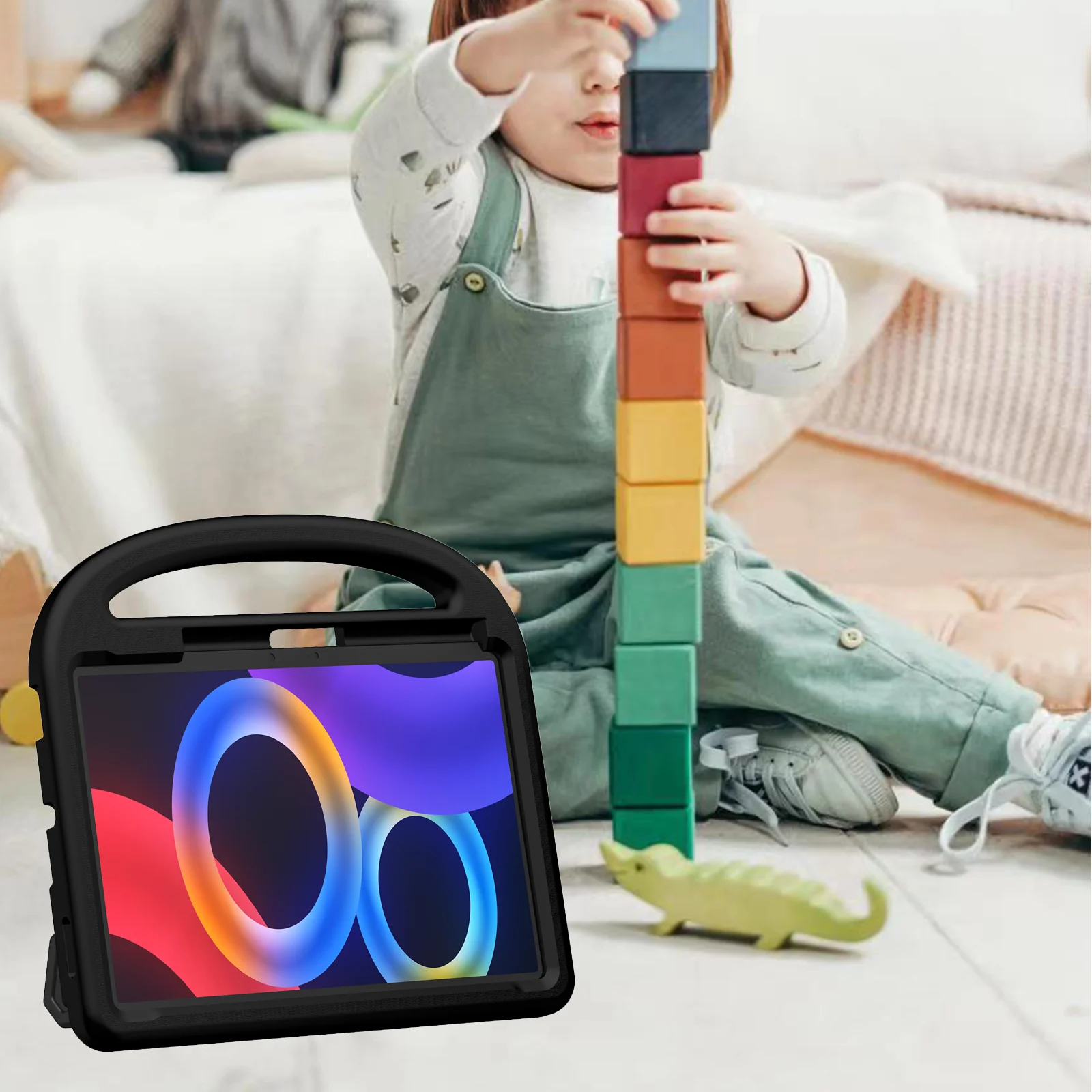 Durable EVA Kids Tablet Case with Handle and Stand