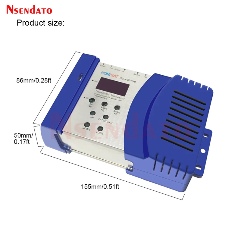 AV04HB Modulator Digital HD AV to RF TV Modulator AV to RF TV Receiver Converter VHF UHF PAL/NTSC Standard Portable Modulator