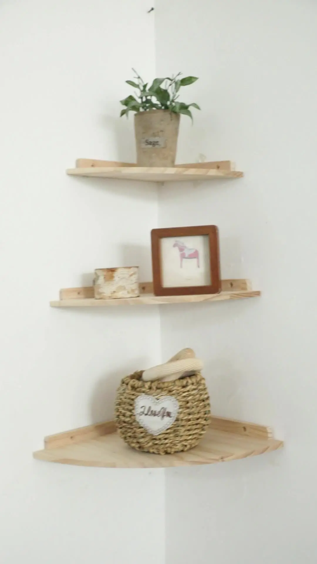 SAVORLIVING Houten Hoekplank Drijvende Planken