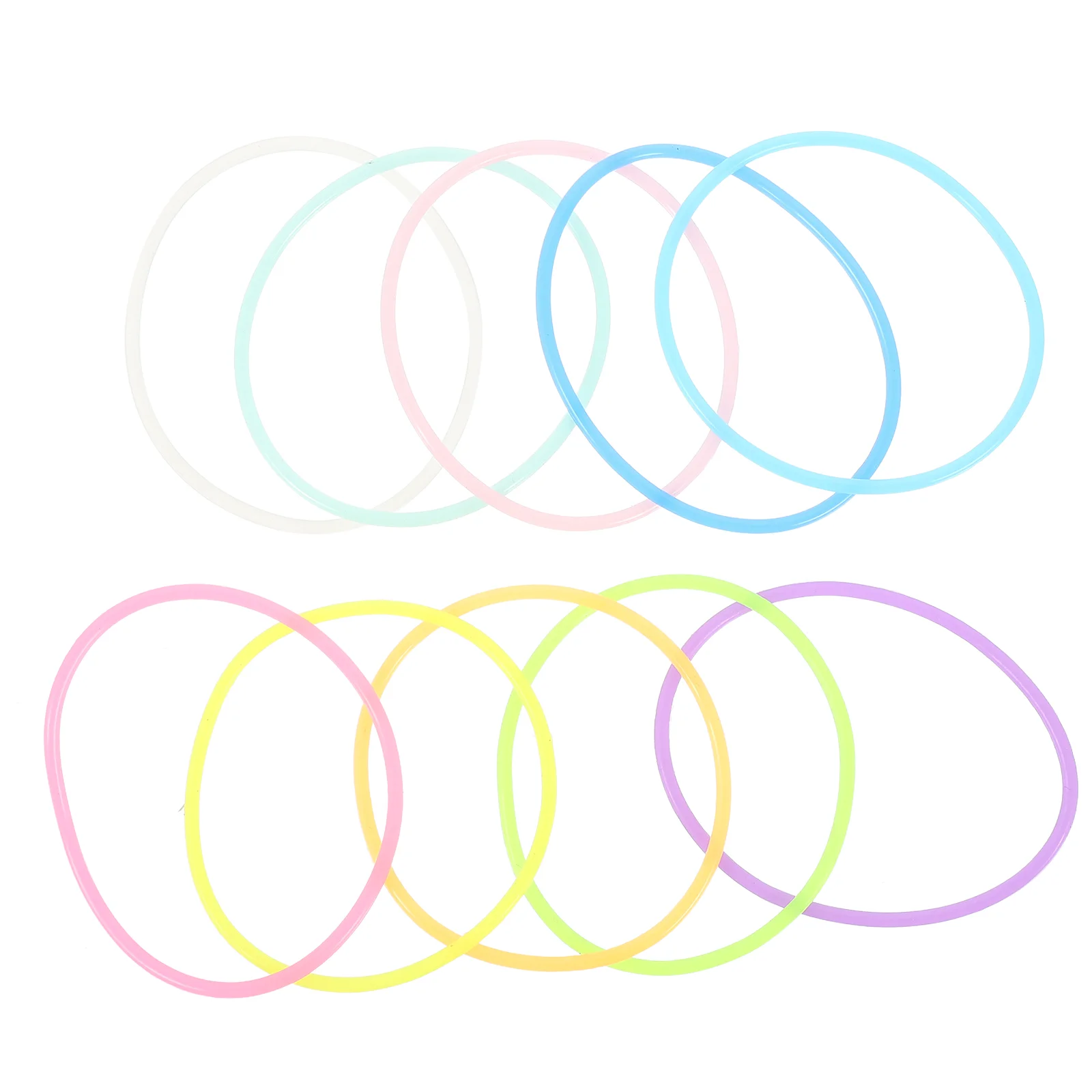 

30 Pcs Bangle Bracelets for Women Luminous Silicone Hair Bands Noctilucent Rubber Silica Gel Fine