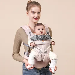 Ergonomic Cotton Baby Carrier with Breathable Design and Adjustable Support (Pink)
