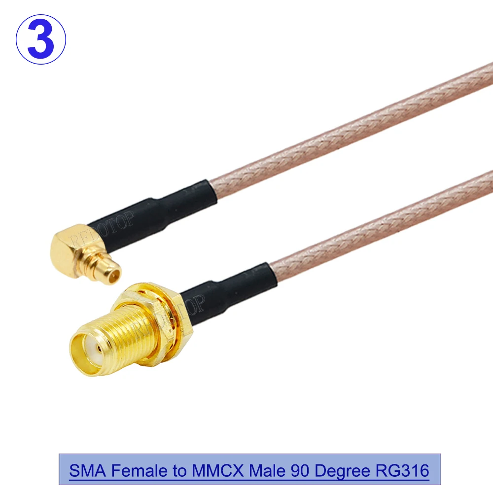 RG-316 MMCX Male Female to SMA Male Female FPV Antenna Connector Cable RG316 Pigtail Jumper RF Coaxial Extension Cord 1PCS rf connector cable coaxial cable connector coaxial connector rf connector cable connector