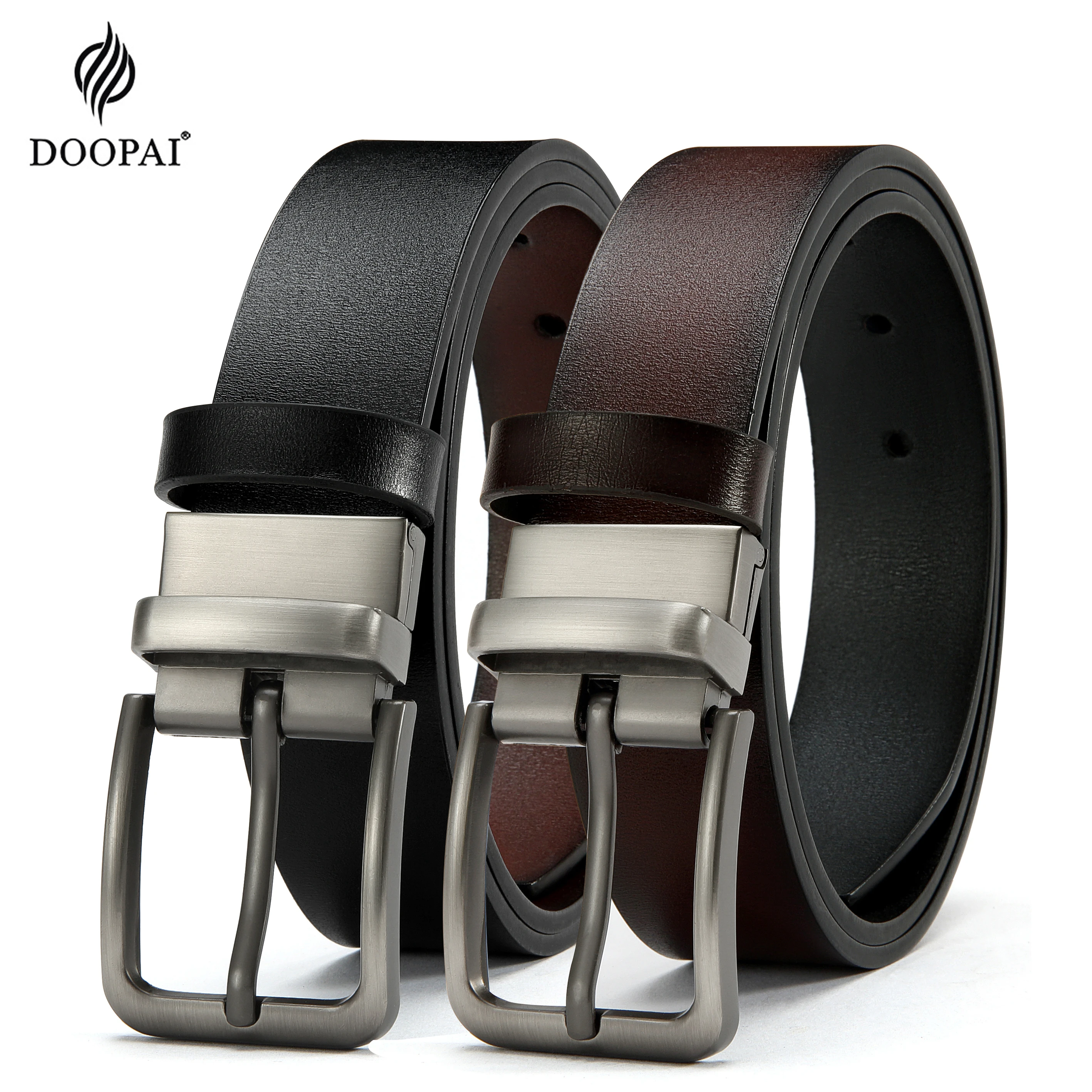Doopai Mens Leather Belt High Quality Leather Belt Men Male Genuine