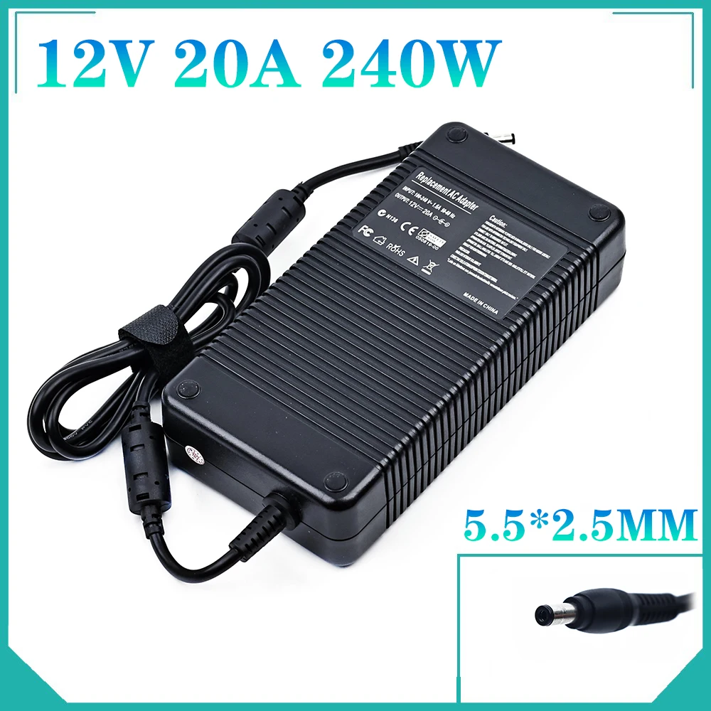 para o Adaptador do Poder do Delta 12v 20a Eadp240ab b 5.5*2.5 com Mola 240w