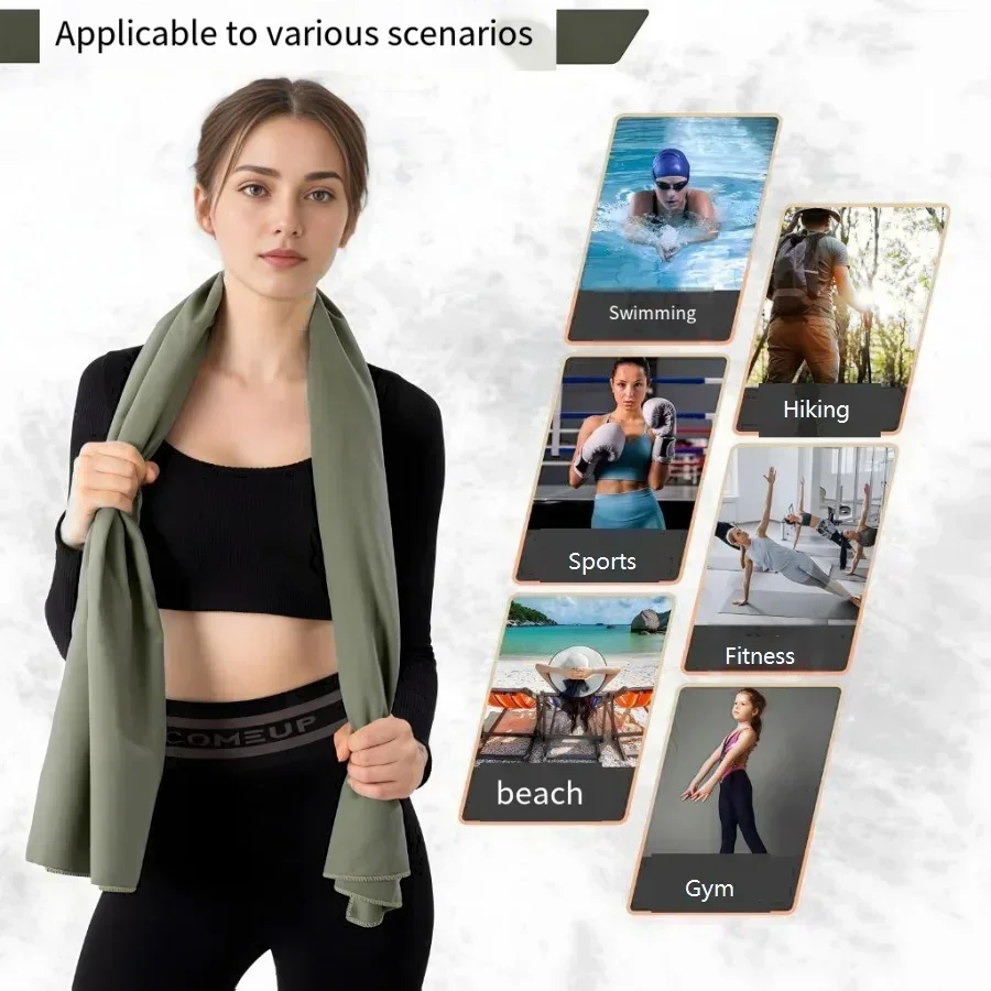 Fast Dry Camping Towel Lightweight Compact, Sand-Proof Microfiber for Beach Gym with Carry Bag | 3x Drying Swimming Towels 6