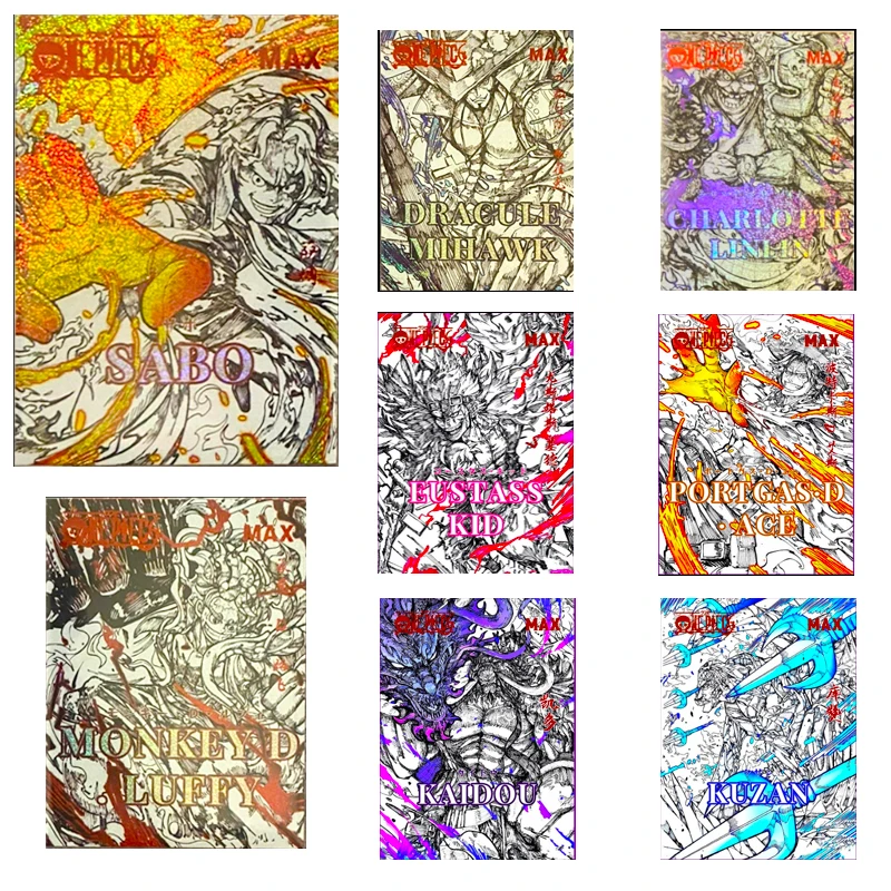 

One Piece Max Series Rare Collection Flash Card Yamato Luffy Anime Characters Bronzing Cartoon Toy Card Christmas Gift
