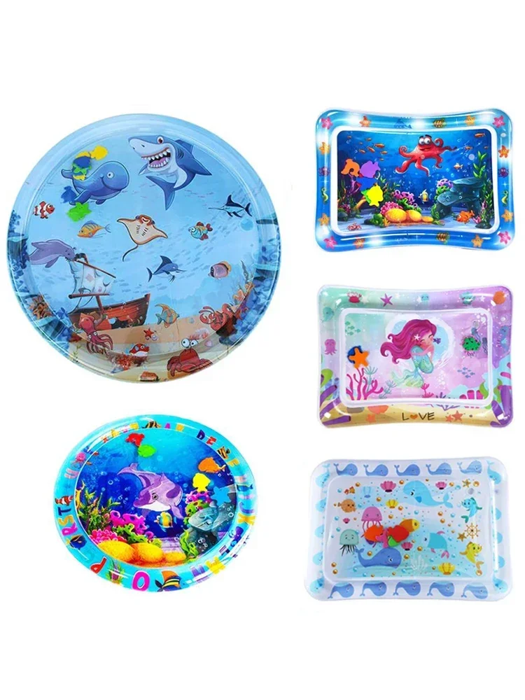 Description Picture 2 of itemInflatable Water Carpet Toddler Play Cushion Crawling Water Pad PVC Kids Early Education Activity Toys Gift Baby Water Mat