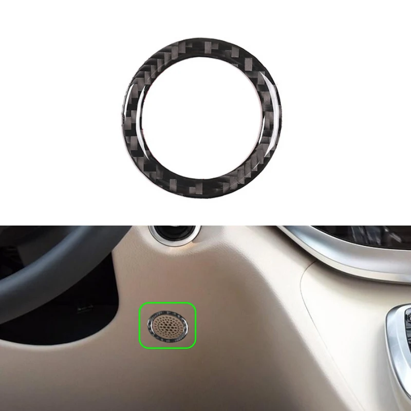 

For Mercedes Benz V Class V250 V260 2015 2016 2017 2018 2019 2020 Car Carbon Fiber Interior Door Speaker Hole Ring Cover Trim