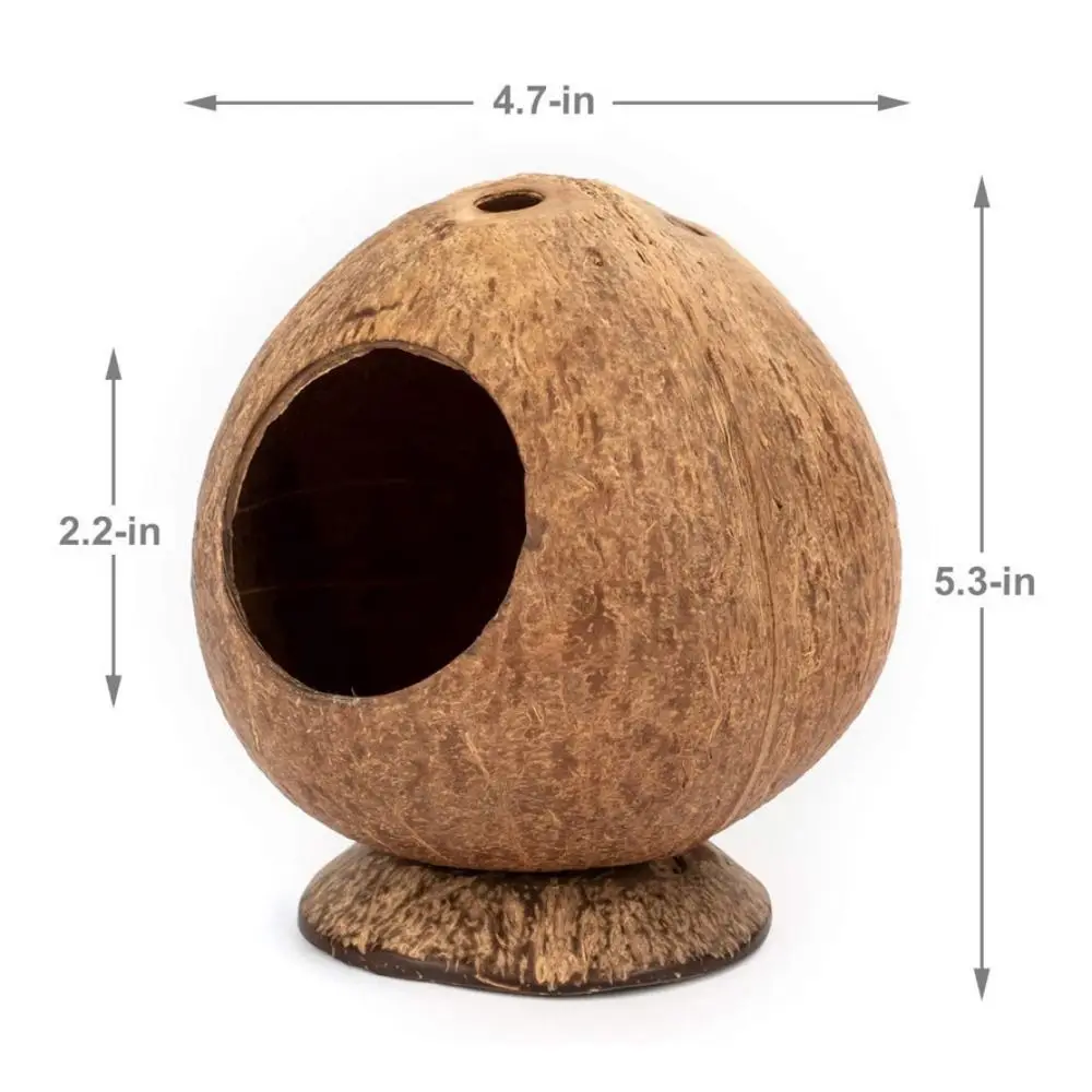 Scratch-resistance Coconut Shell Hamster House Bite Resistant Stable Structure Hamster Nest Toy Small Animal Hideout