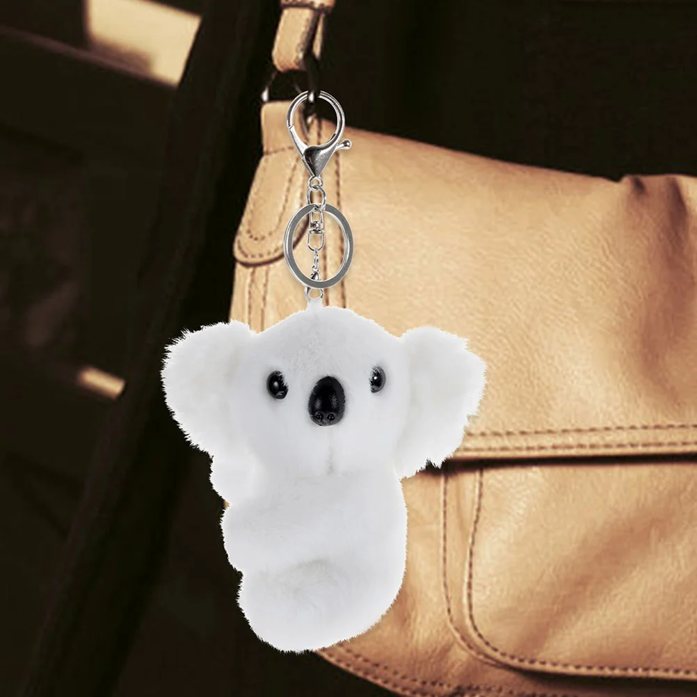 

2 Pcs Koala Keychain Plush Pendant Charm Gifts Car Holder Decorative Bag Toy