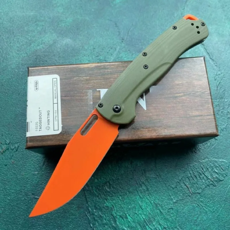 Taggedout Folding Knife BM 15535 CPM-154 Steel Carbon Fiber/G10 Handle Outdoor Hunting Camping Rescue Folding Fruit Knife EDC 2