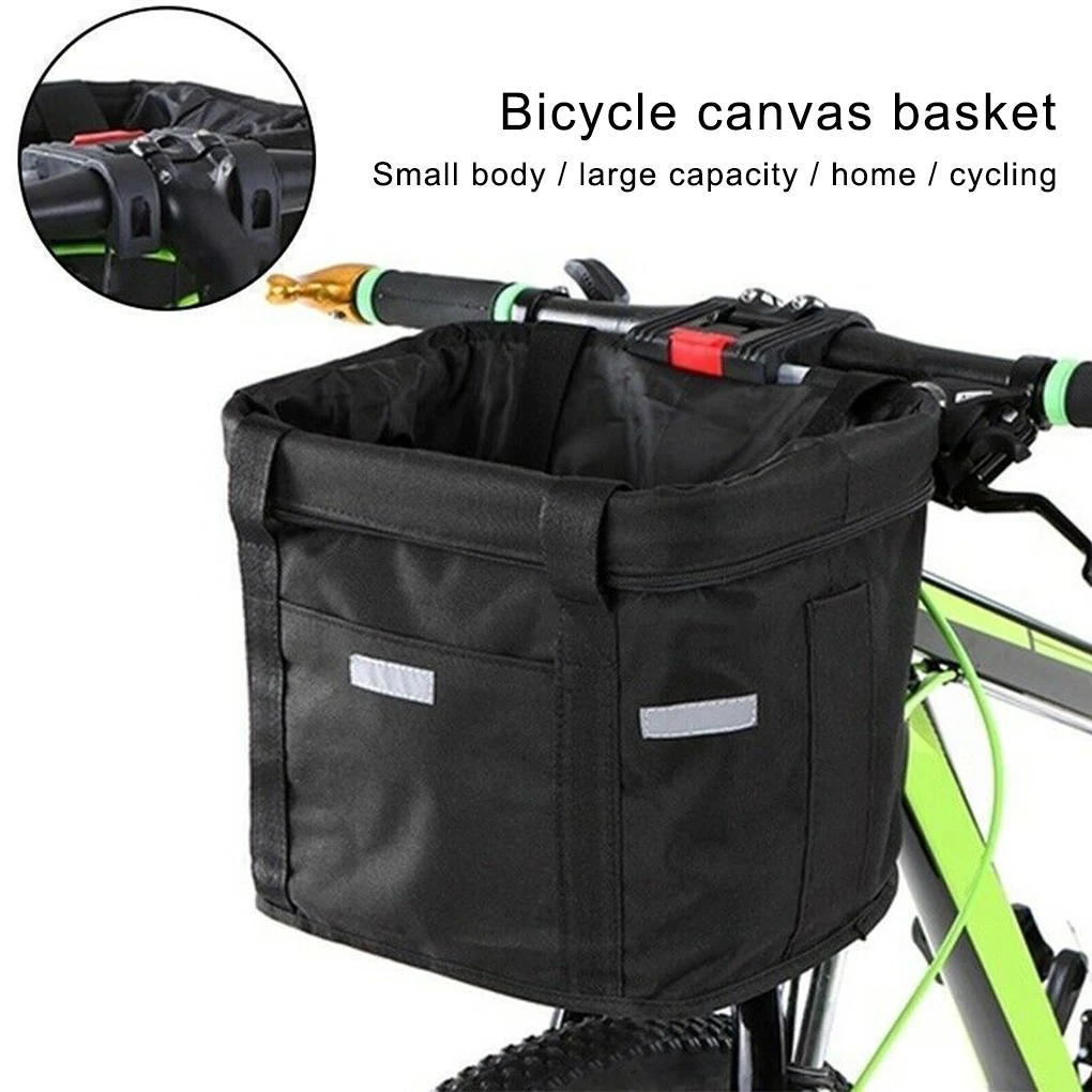 

Foldable Bike Front Bag Picnicking Folding Bicycles Fast Release Basket