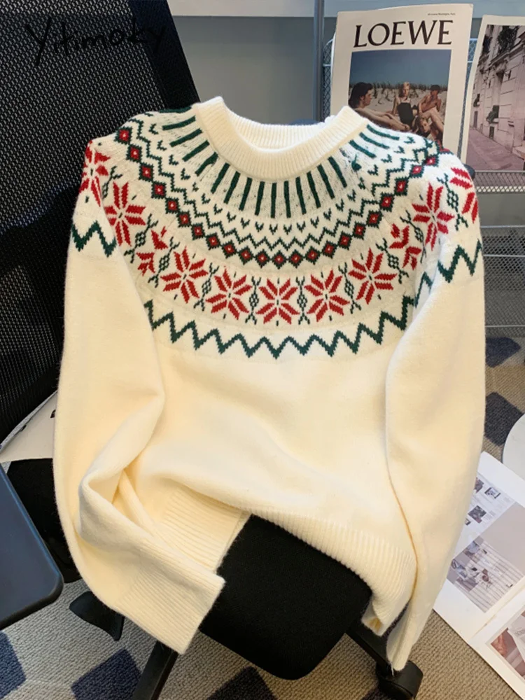 韓国商品/NOCONTENT winter jumpers Knitted Sweaters Women Vintage Korean Fashion Long Sleeve