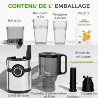 Extracteur de jus, machine à jus avec une large ouverture pour les fruits et légumes entiers 8