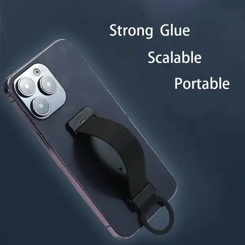 1pc Luxurious Universal Wrist Band Cell Phone Bracket Portable Finger Grip Mobile Phone Holder Sticked Socket Stand Strap - Image 2