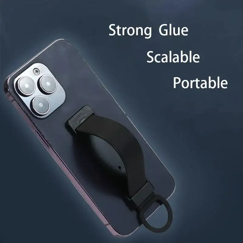 1pc Luxurious Universal Wrist Band Cell Phone Bracket Portable Finger Grip Mobile Phone Holder Sticked Socket Stand Strap - Image 2