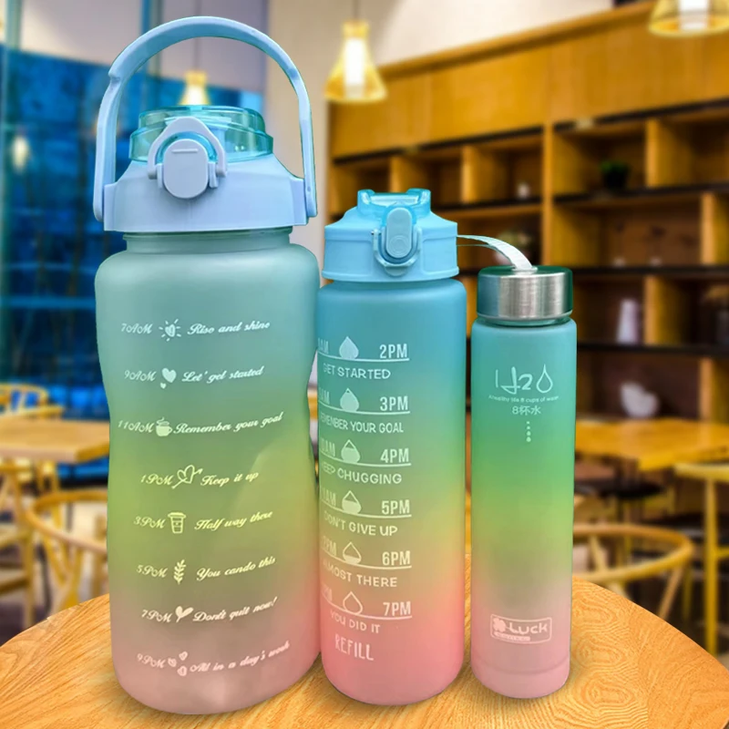 Kids School Cute Water Bottle Motivational Adults Kids Drinking Water  Bottles Plastic with Time Marker Straw Sticker - China Water Bottles and  Plastic Bottle price