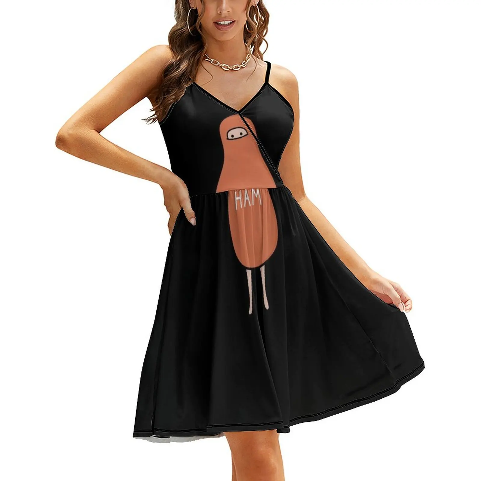 

Ham : To Kill A Mockingbird Original Literally Scout Ham Halloween Costume Sling Dress luxury dress