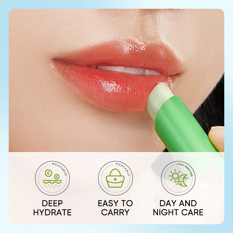 24pcs SADOER Aloe Vera Lip Balm Moisturizing Anti Cracking Hydrating Nourishing Anti Wrinkles Lipstick Lips Skin Care Products