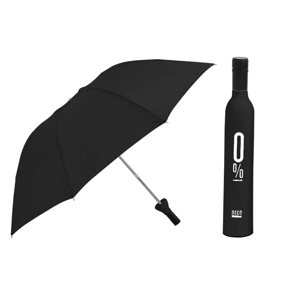 Folding Umbrella Anti Wind Mini Rain Umbrella Beautiful Car Gift UV Protective Wine Bottle with Holder