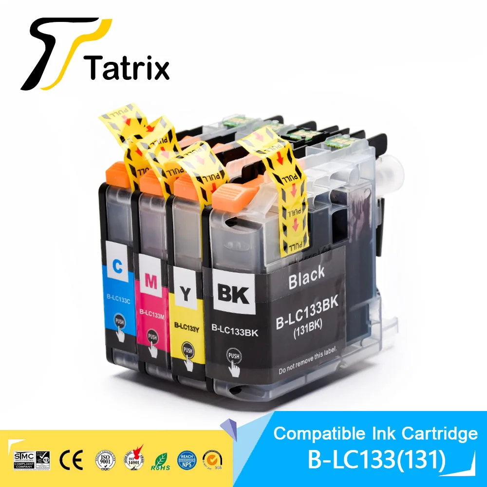 

Tatrix 4PK для Brother LC133 LC131 чернильный картридж для Brother MFC-J245 J470DW J475DW J650DW J870DW DCP-J152W J172W J552DW J752DW