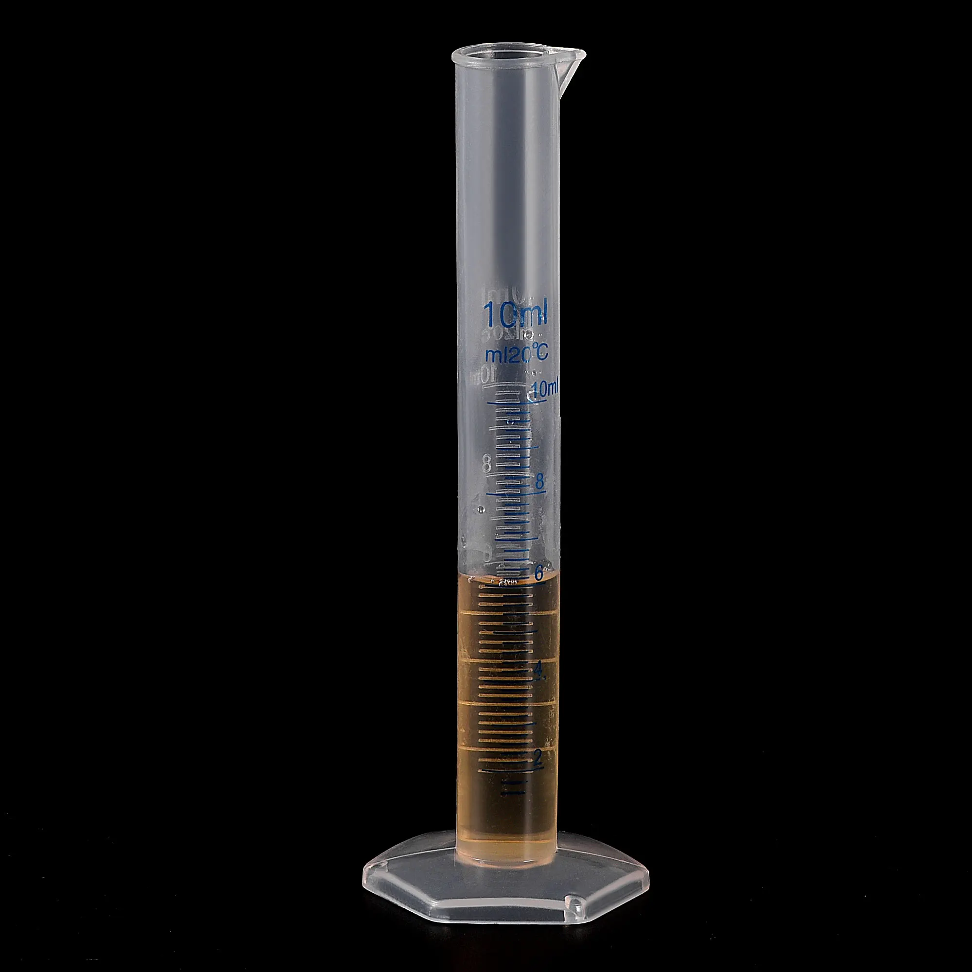 16in1 Plastic Graduated Cylinder Set 5Pcs 10ml Measuring Cylinder with 10Pcs Transfer Pipettes and 1Pcs Brush for Science Lab