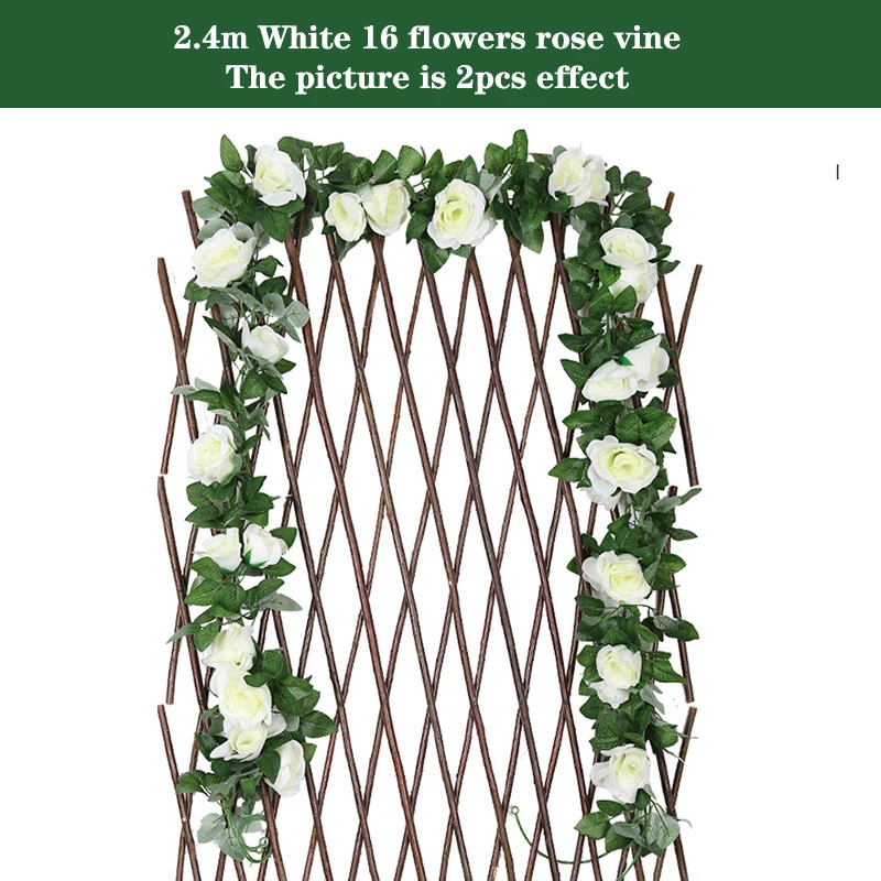 Silk Artificial Rose Vine Hanging Garland for Elegant Wall and Home Decoration