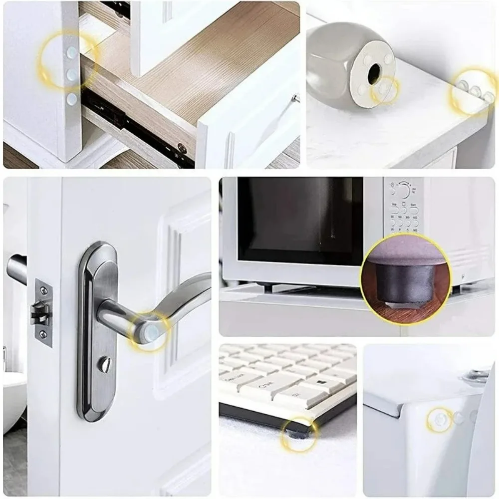 500-100PCS Silicone Shock Absorber Pad Transparent Self Adhesive Door Rear Cabinet Door Anti Collision Furniture Pad
