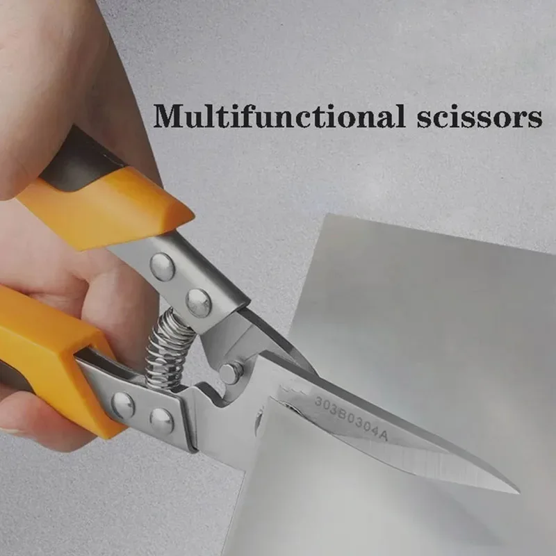 Professional Industrial Shears Stainless Steel Scissors Tin Snips Metal Sheet PVC Pipe Cutting hand Garden tools Cutter 2
