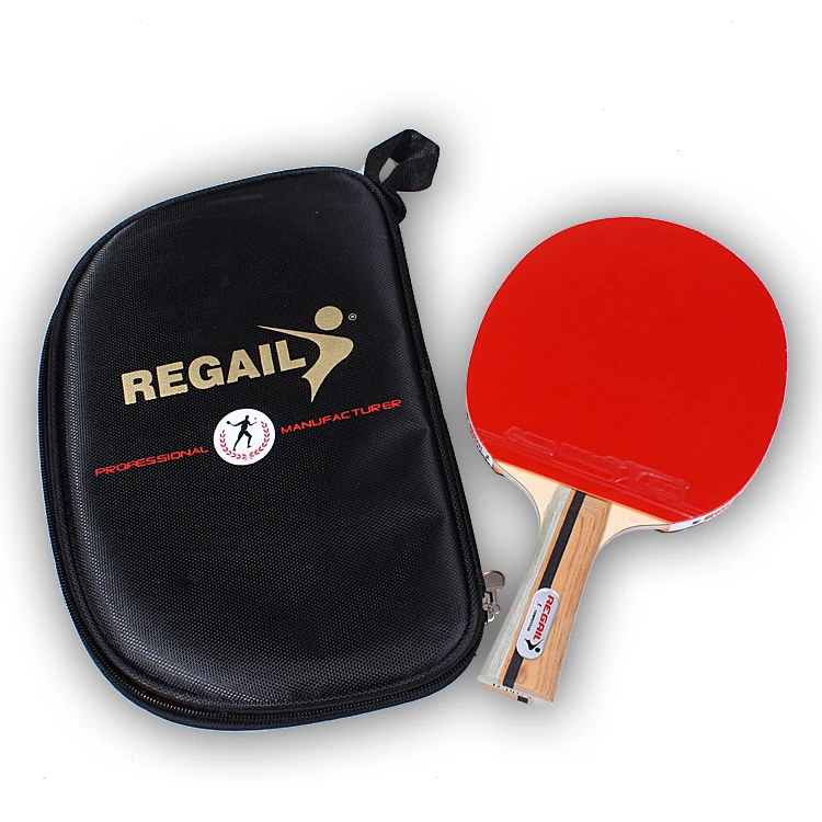 

Ракетка для настольного тенниса REGAIL D-007X, 1 шт., профессиональный набор ракеток для пинг-понга, Легкие резиновые ракетки высокого качества, ракетка для летучей мыши с сумкой