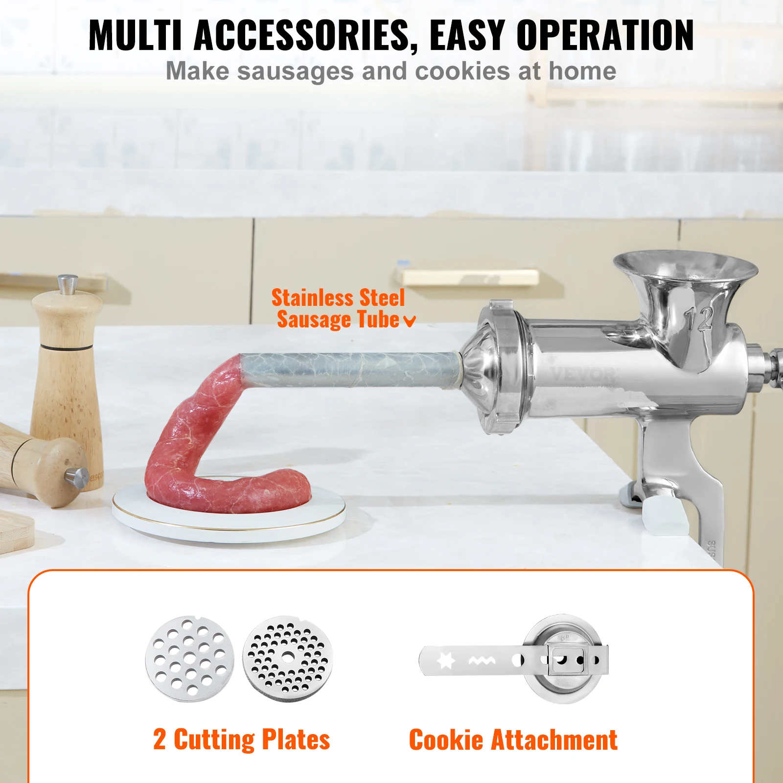VEVOR 304 Stainless Steel Manual Meat Grinder