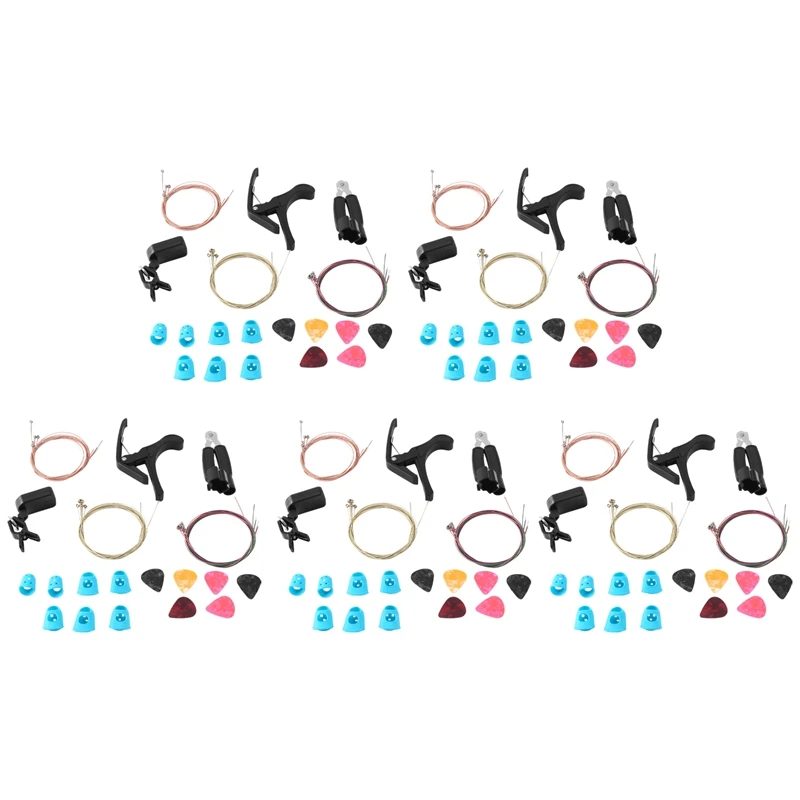 

1Set Guitar Accessories Set Ukulele Tone Changing Clip String Changing Tool Plastic+Silicone+ABS+Electronics