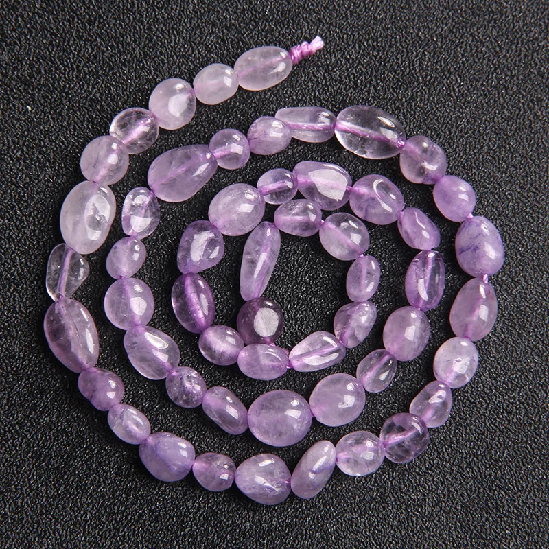 6-8MM Natural Stone Beads Amethysts Fluorite Citrine Irregular Shape Loose Bead For Women Jewelry Making Bracelet DIY Accessory