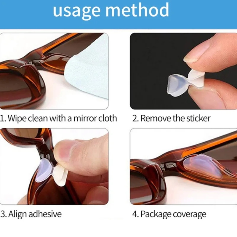 Transparent Glasses Nose Pad Eyeglasses Anti Slip Nose Holder Long Lasting Spectacles Self Adhesive Nose Support Eyewear Parts