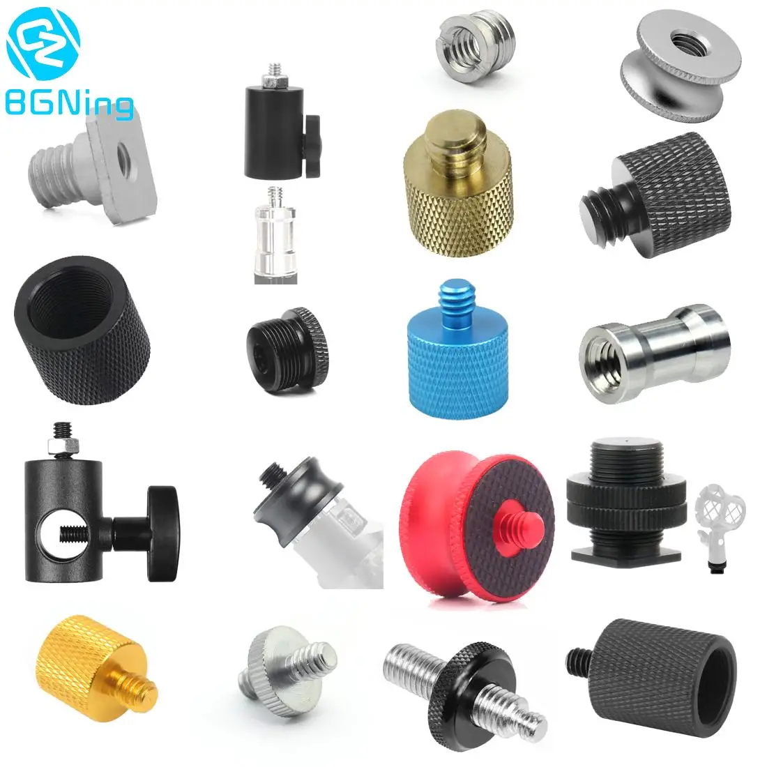 1/4 3/8 5/8 M6 M5 M4 M10 Screw Converter Adapter Male Female for Tripod Microphone Lights Flash Ball Head Projector Camera Mount
