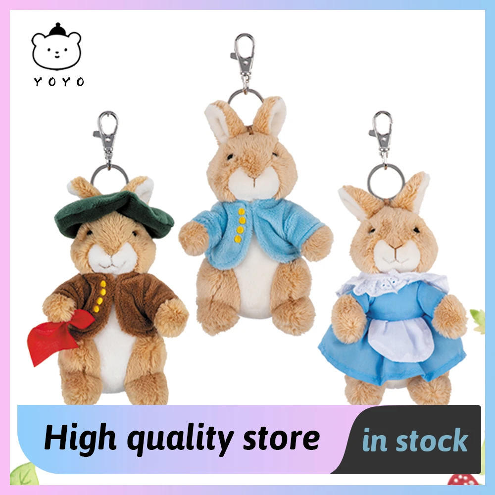 LLavero de muñeco de Peter Rabbits para niños, juguete de peluche