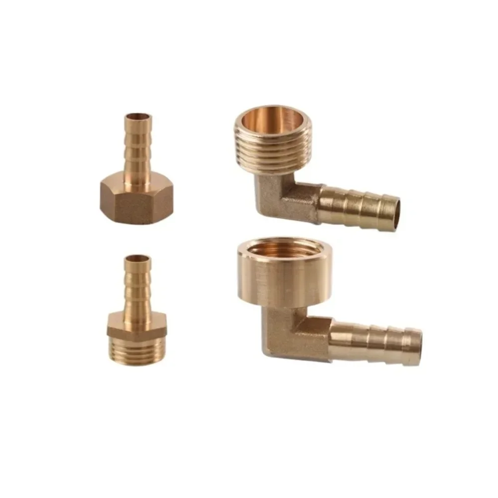 Brass Pipe Fitting 1/8" 1/4" 3/8" 1/2" 3/4" 1" BSP Male Female 3-50mm Hose Barb Tail Nipple Straight / Elbow 90 Degree Brass Pipe Fitting Connector