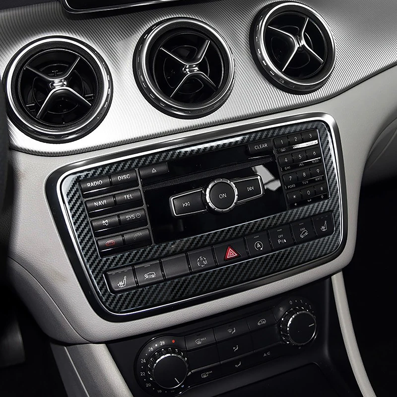 스테인레스 스틸 센터 콘솔 CD 프레임 장식 커버 트림, 메르세데스 벤츠 CLA GLA A A 클래스 C117 X156 W176 자동차 스타일링