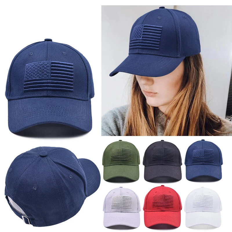 Baseball Cap cotton Snapback Hats Outdoor Sports Casual Golf Caps or Men Summer Usa Flag Embroidery Dad Hats Tactical Gorras