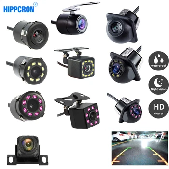 Telecamera Posteriore per Auto HIPPCRON, Visione Notturna a Infrarossi 140 Gradi HD, IP69 Impermeabile, Monitor Video CCD AHD per Parcheggio