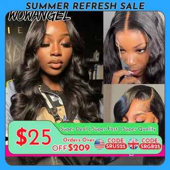 WOWANGEL 13x6 HD Lace Front Wigs 34inch Body Wave Glueless Human Hair Wig 250% Pre Plucked Skins Melted Brazilian Hair For Wowen 1