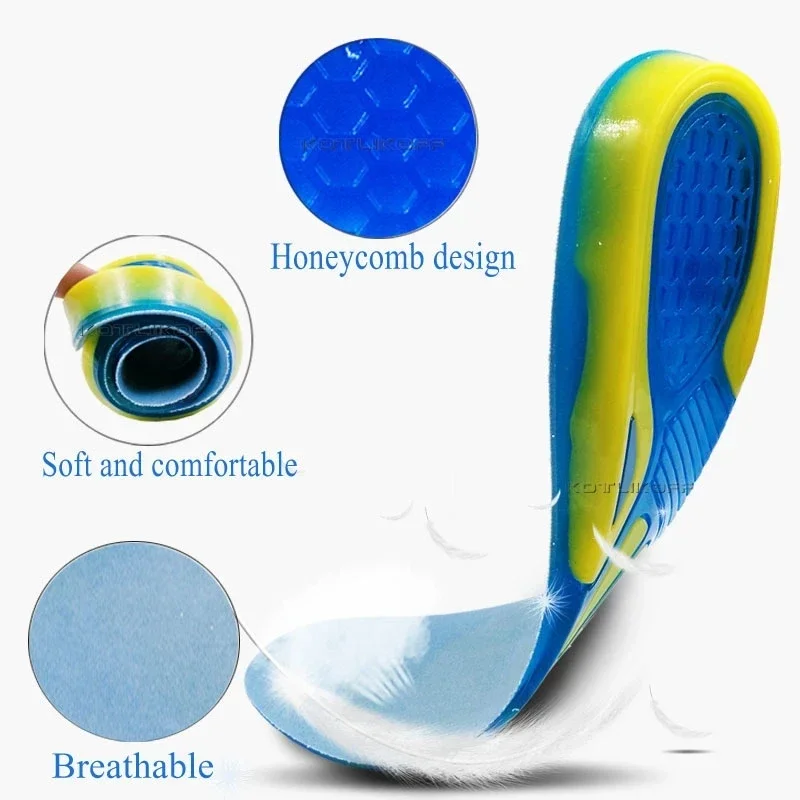 Shoe Insoles Orthopedic Insoles Heated Shoe Insoles Shock Absorption And Pressure Reducing Sports Basketball Football Running Mountaineering Silicone