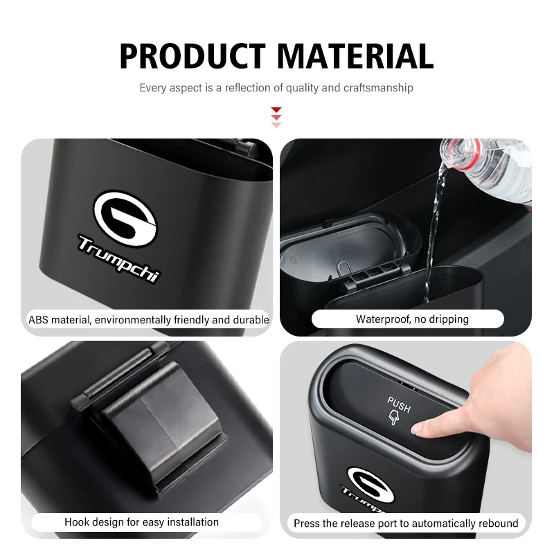 Hanging Car Trash Can Garbage Dust Case Storage Pressing Bin For GAC MOTOR GS3 GE3-Trumpchi Aion S Aion Y AION V iA5