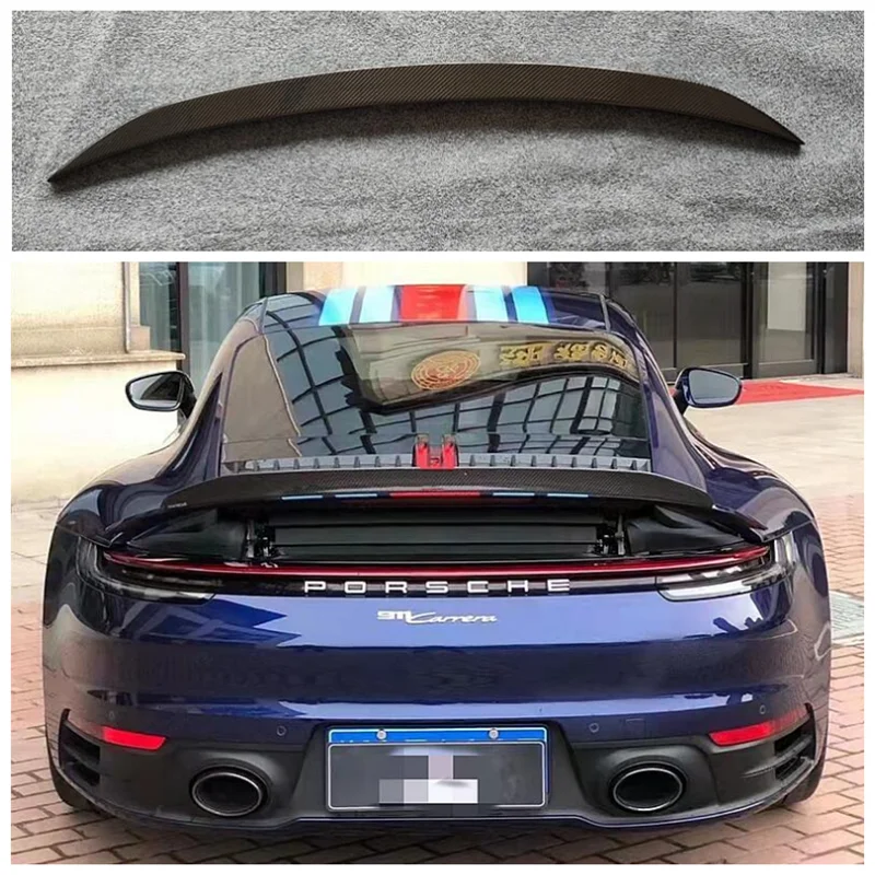 

Fits For Porsche 992 911 2019 2020 2021 2022 High Quality Carbon Fiber Rear Trunk Lip Roof Spoiler Wing