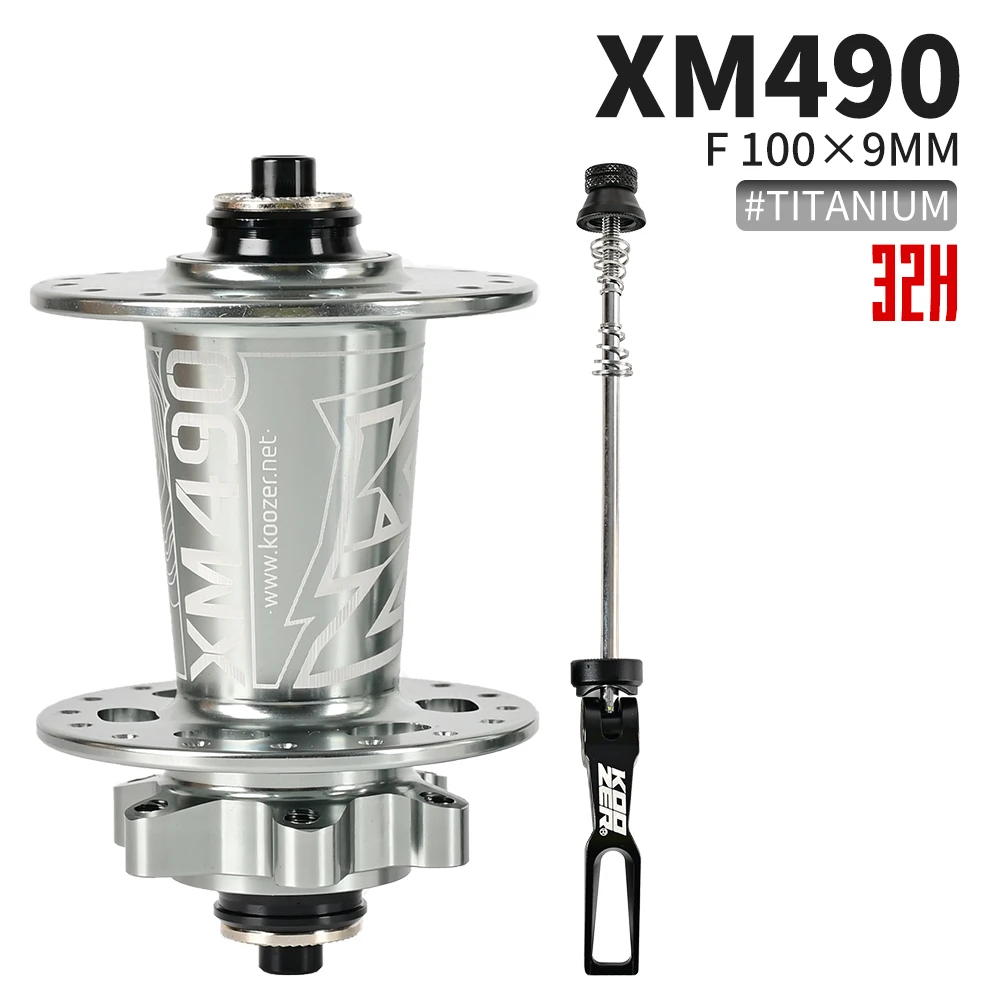 KOOZER XM490 Front Hub MTB Hubs QR 100x9MM Thru 100x15MM Cube NBK