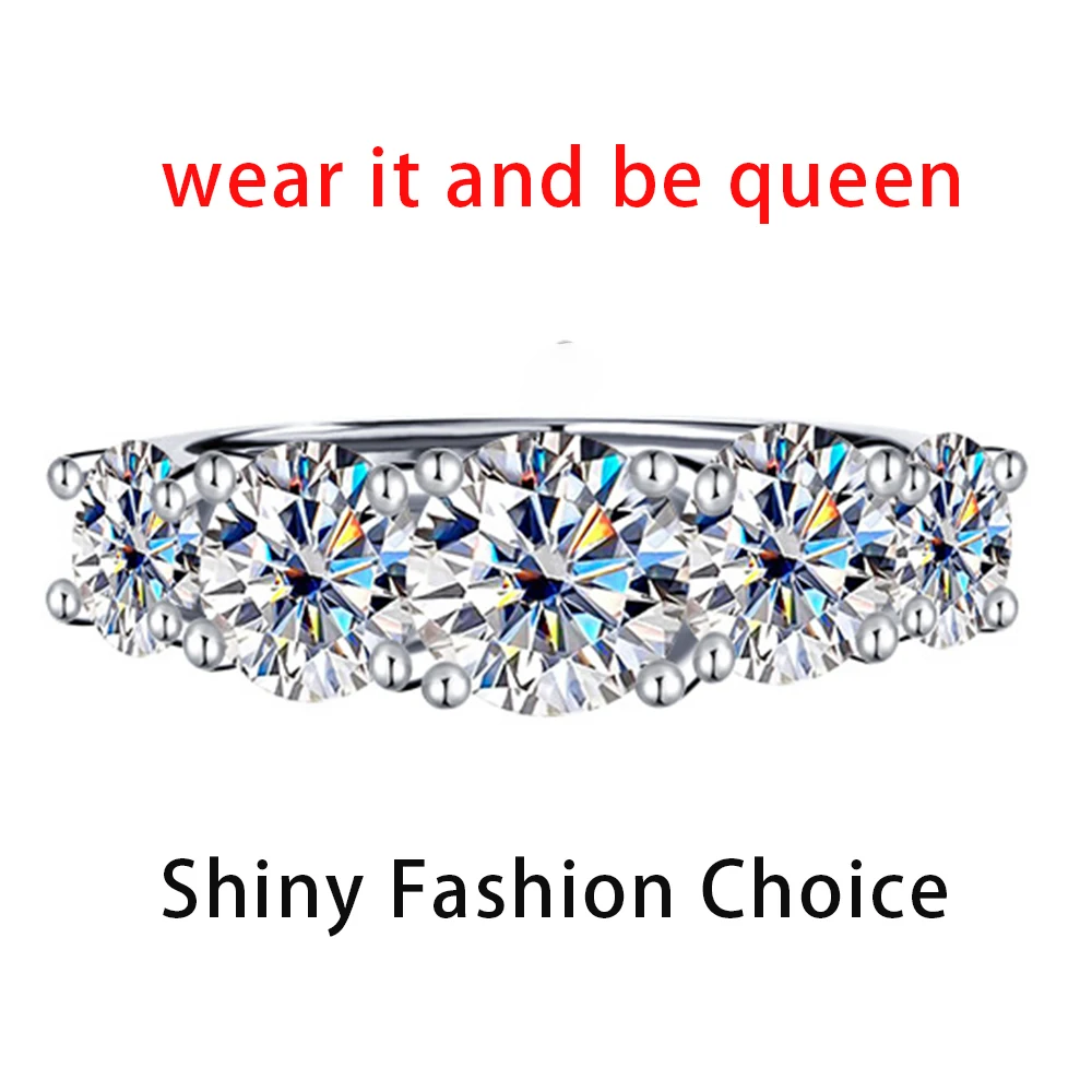 3.6~7 Carat moissanite 925 sterling silver ring INZEN classic elegant romantic birthday anniversary gift jewelry